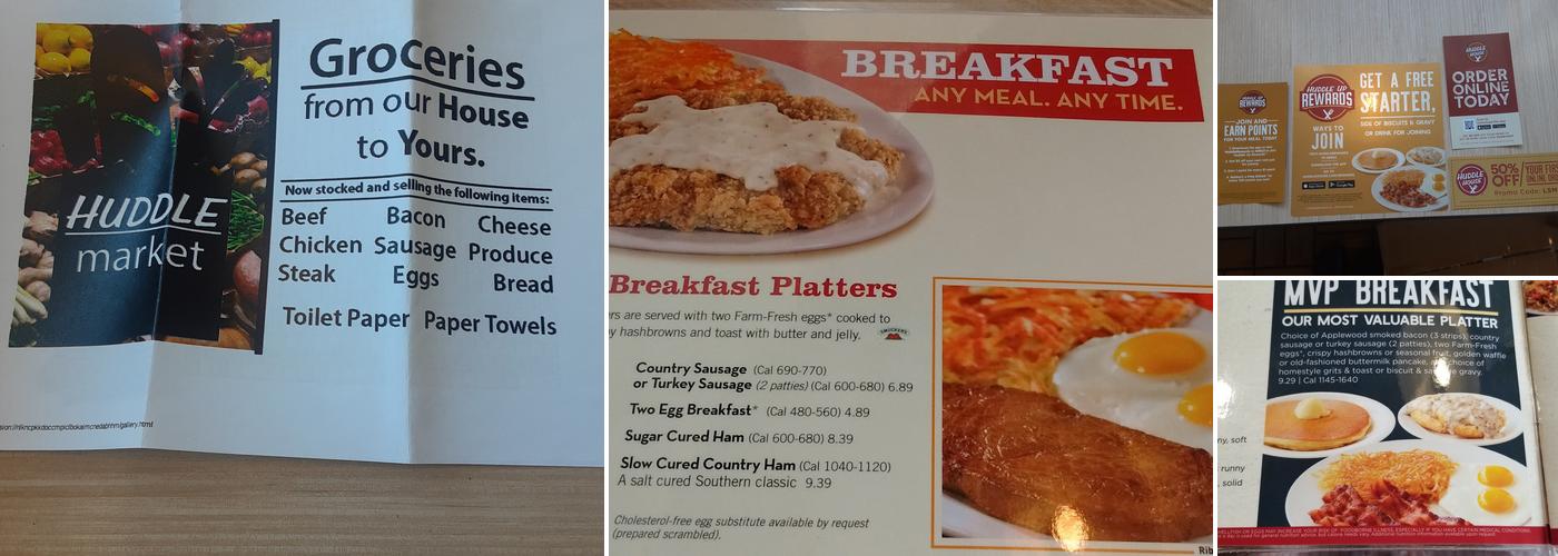 Huddle House Menu
