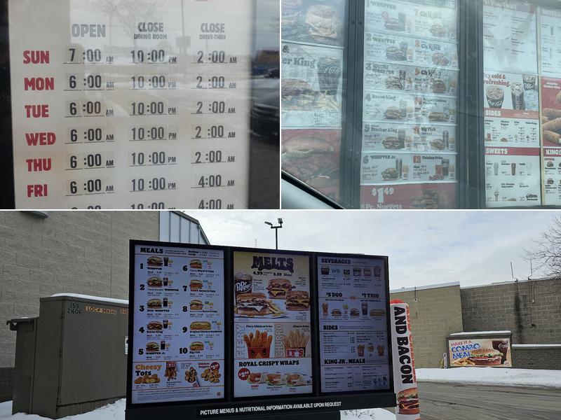 Burger King Menu