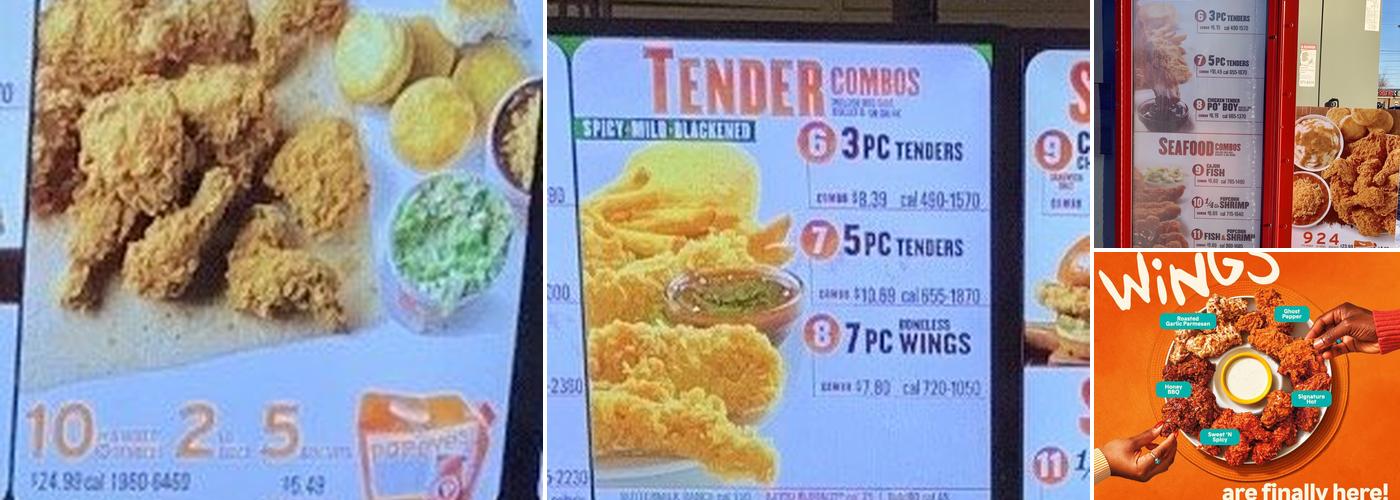 Popeyes Louisiana Kitchen Menu