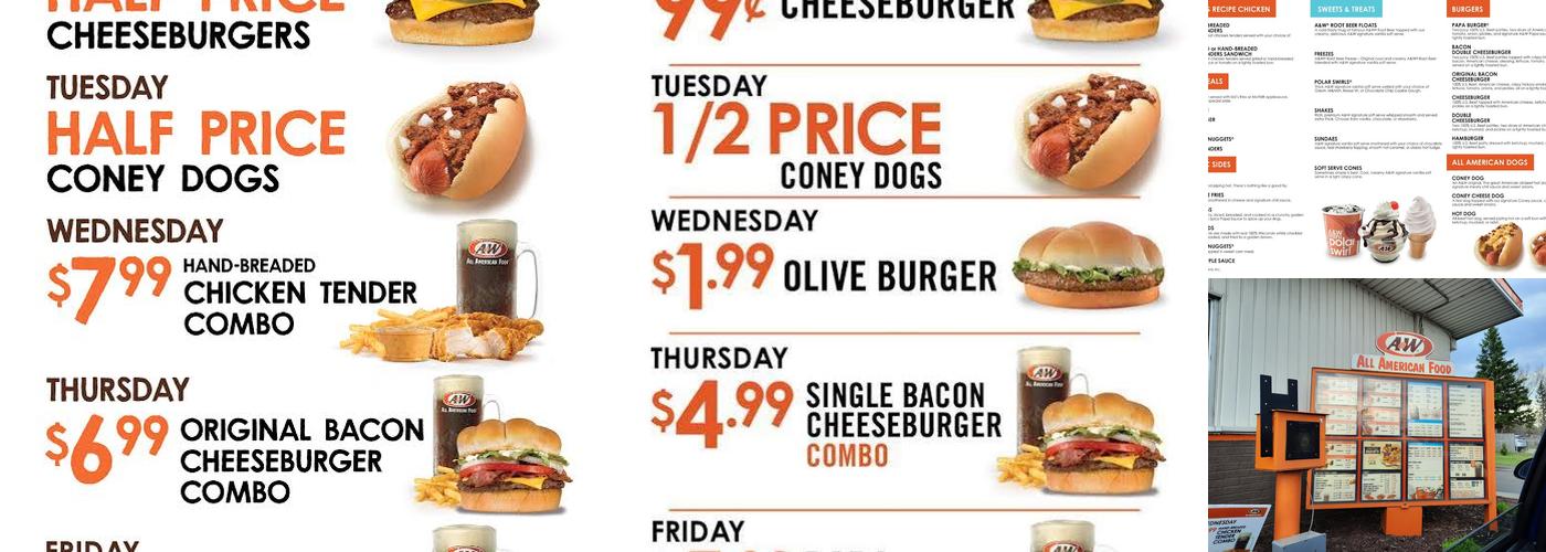 A&W Restaurant Menu