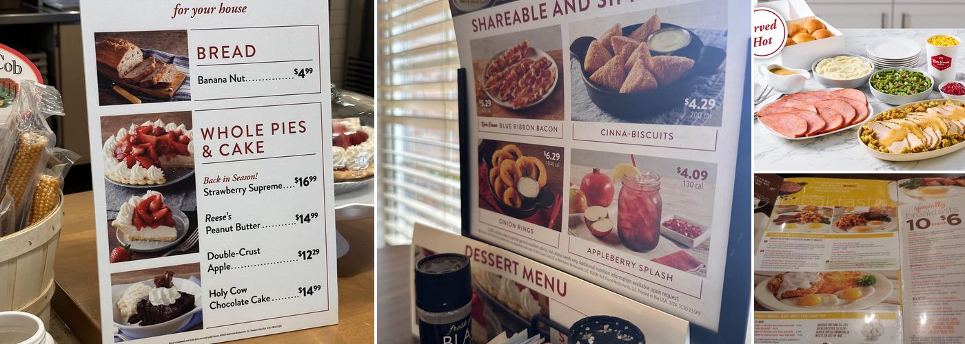 Bob Evans Menu