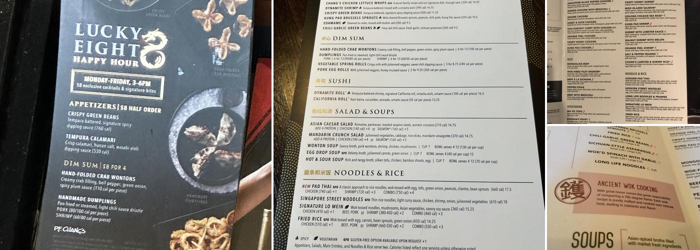 P.F. Chang's Menu