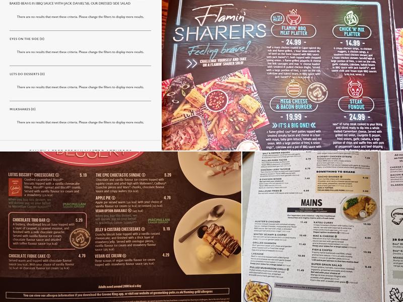 Narborough Arms Menu