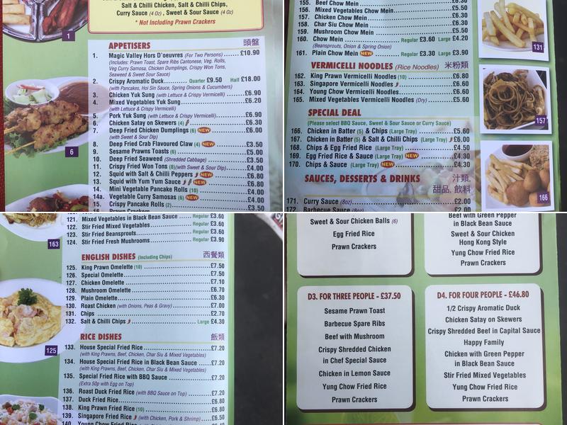 Magic Valley Menu