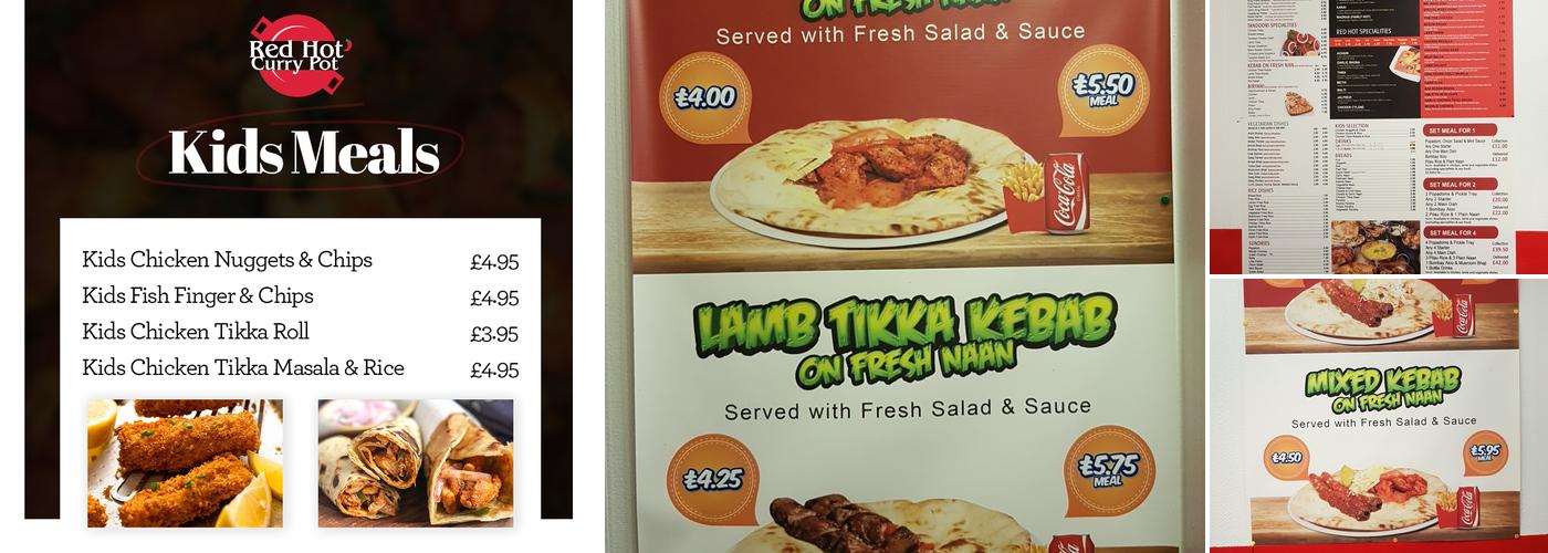 Red Hot Curry Pot Menu