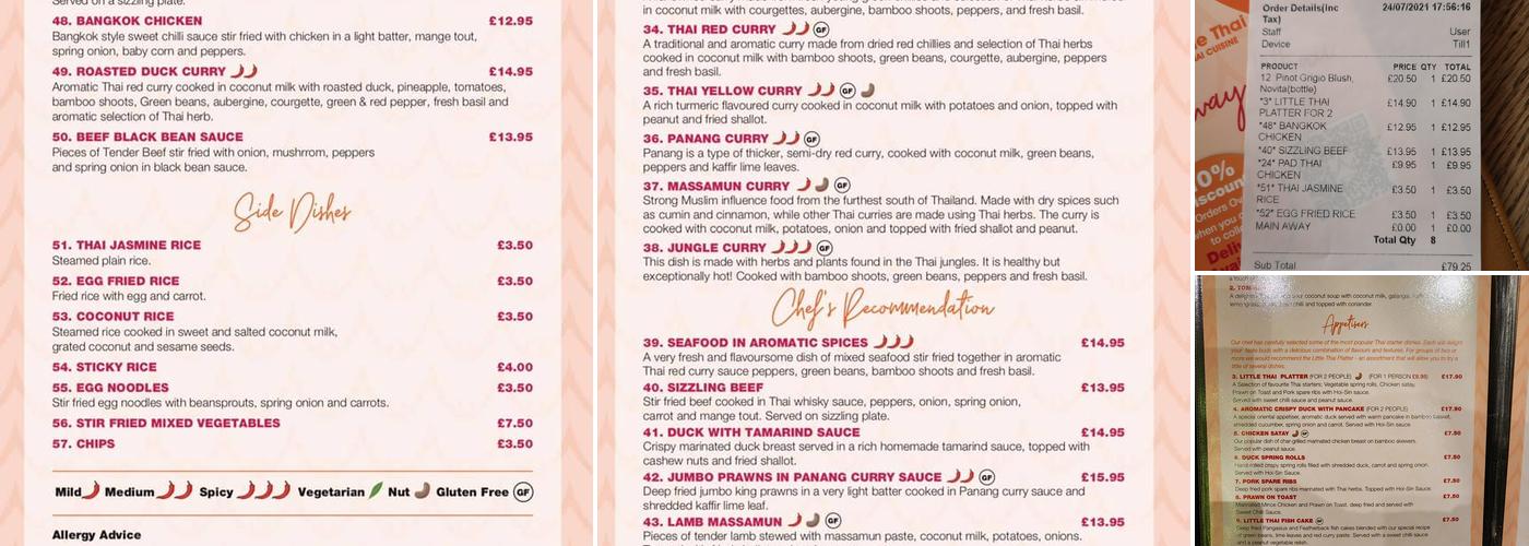Little Thai Restaurant Menu
