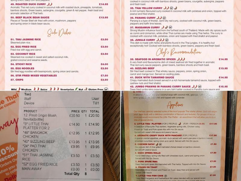Little Thai Restaurant Menu