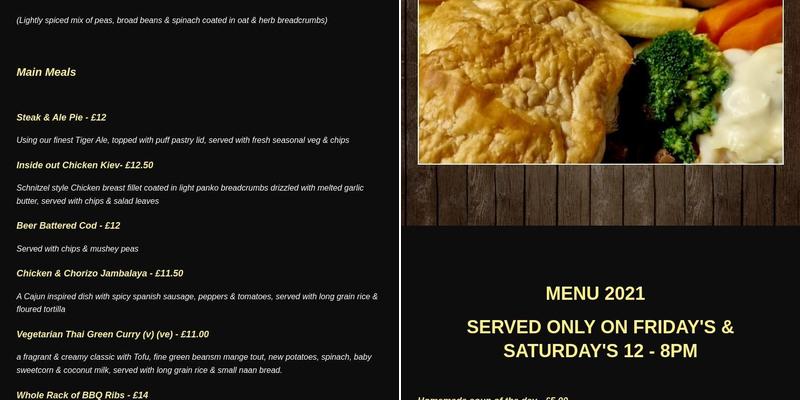 The Cherry Tree Menu