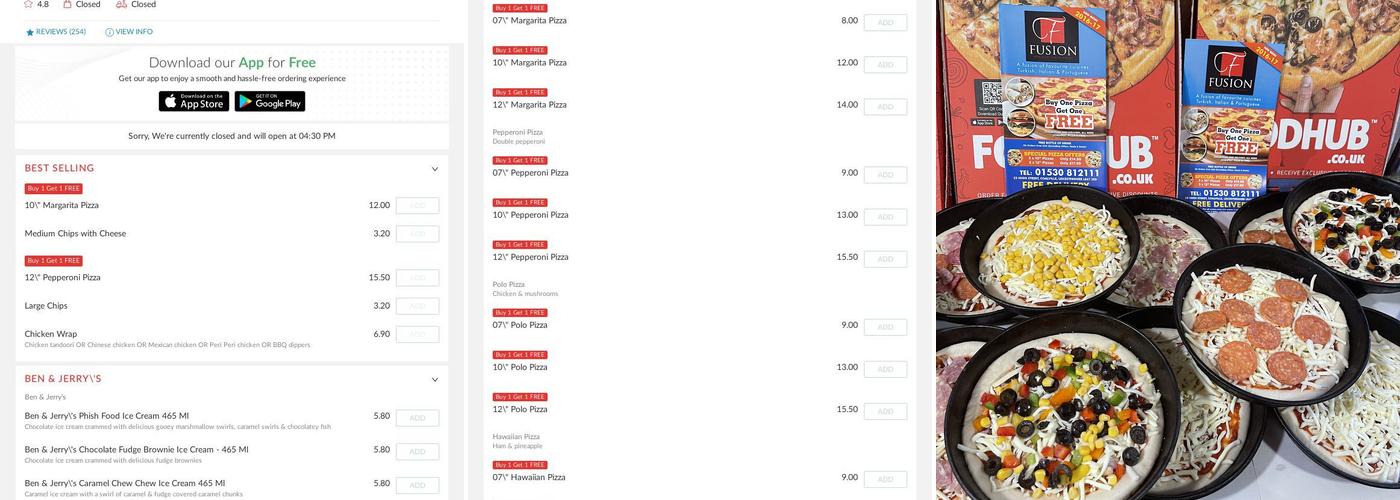 Fusion BBQ And Pizza House Menu