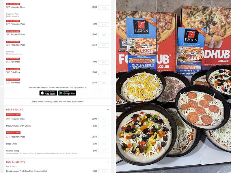 Fusion BBQ And Pizza House Menu