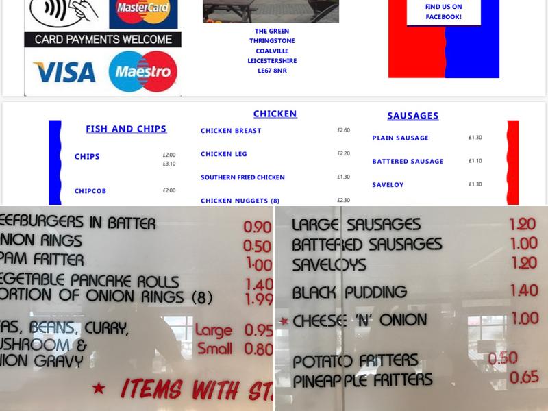 Rubys Fish & Chip Shop Menu