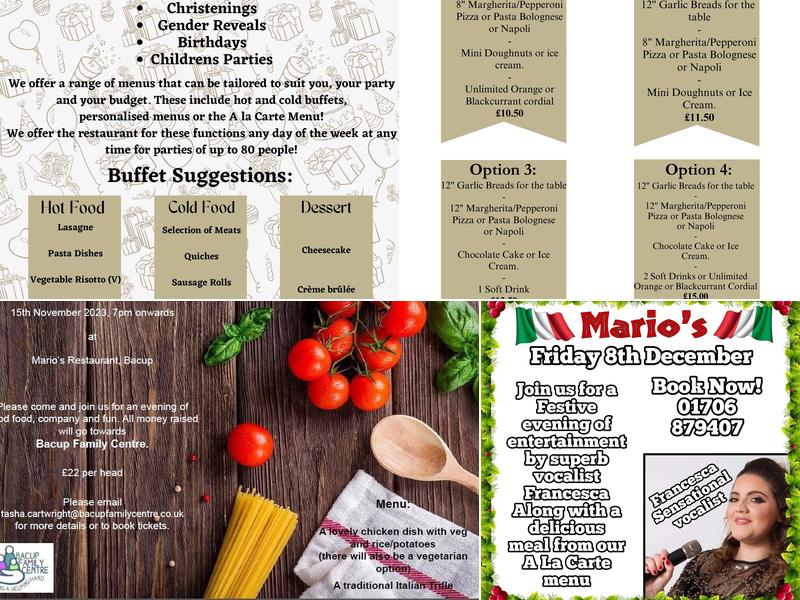 Mario's Menu