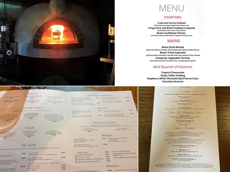 The Royal at Heysham Menu