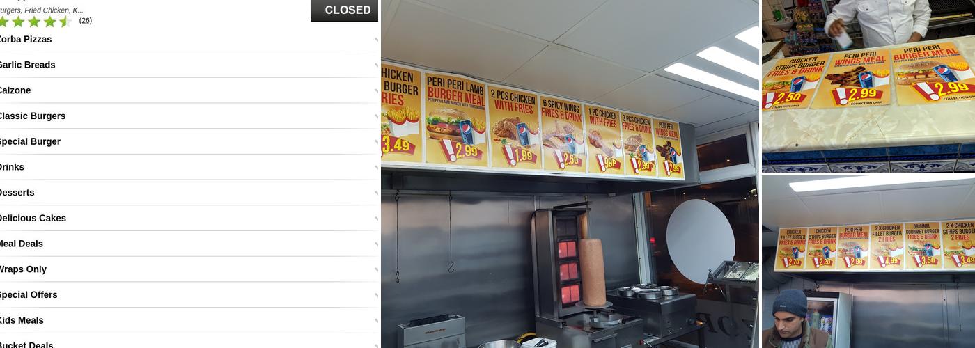 Zorba Take Away Menu