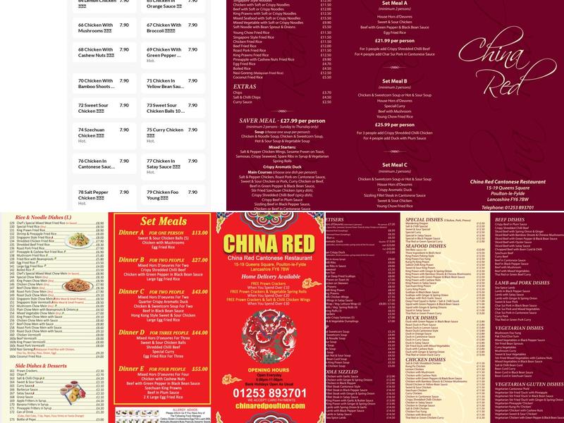 China Red Menu