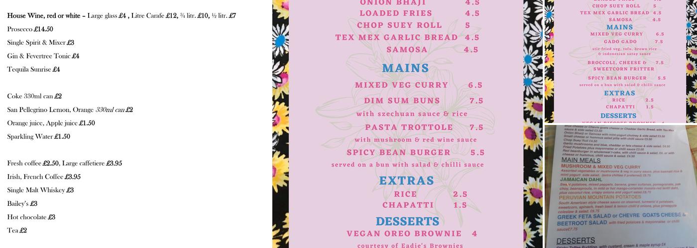 Jim's Vegetarian Restaurant Menu