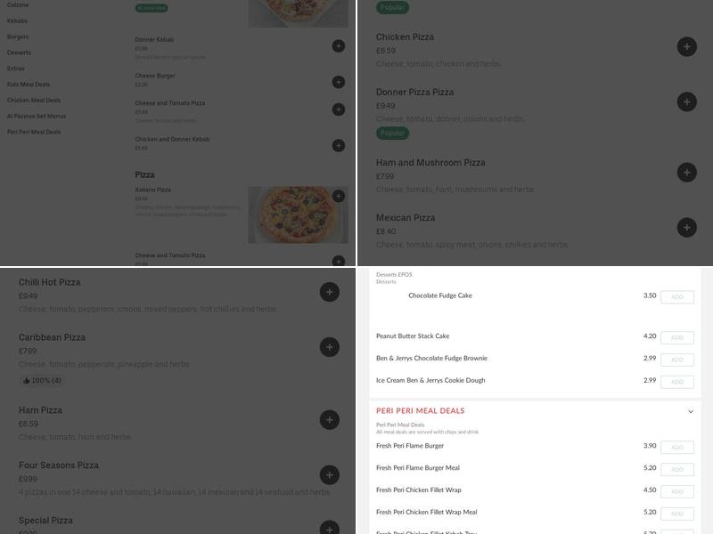 Alpacino's takeaway Menu