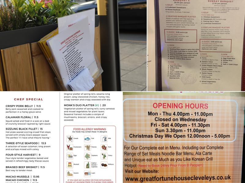 Great Fortune House Thornton-Cleveleys Menu