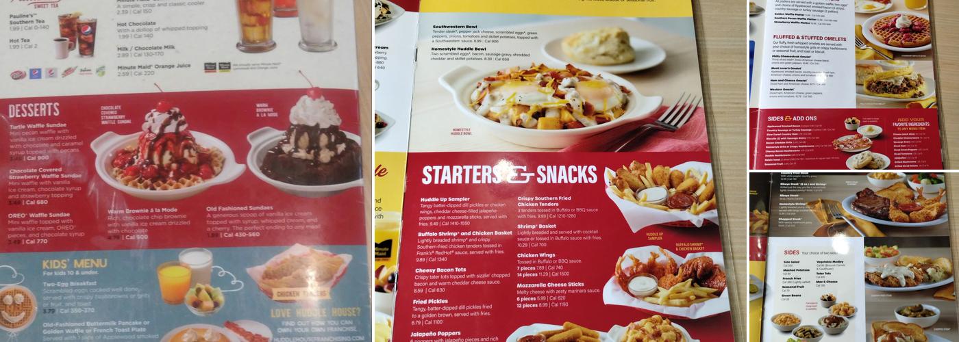 Huddle House Menu