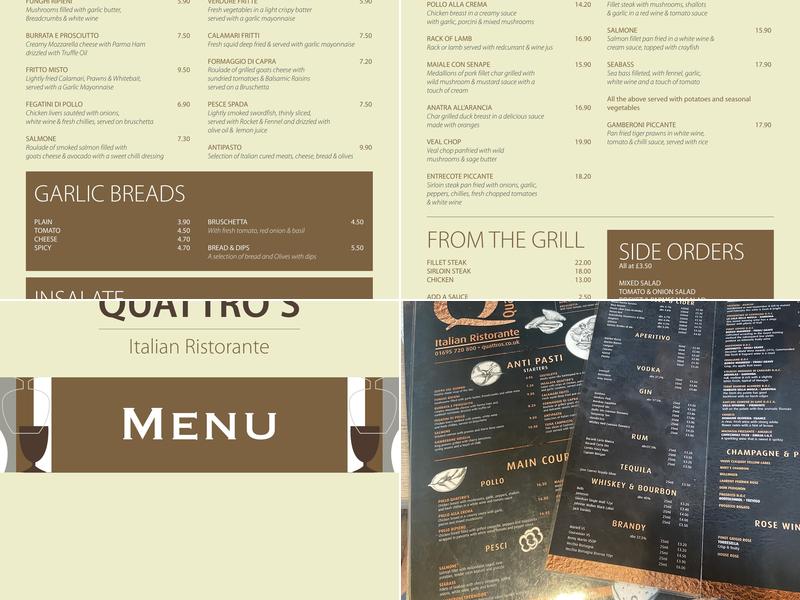 Quattro's Menu