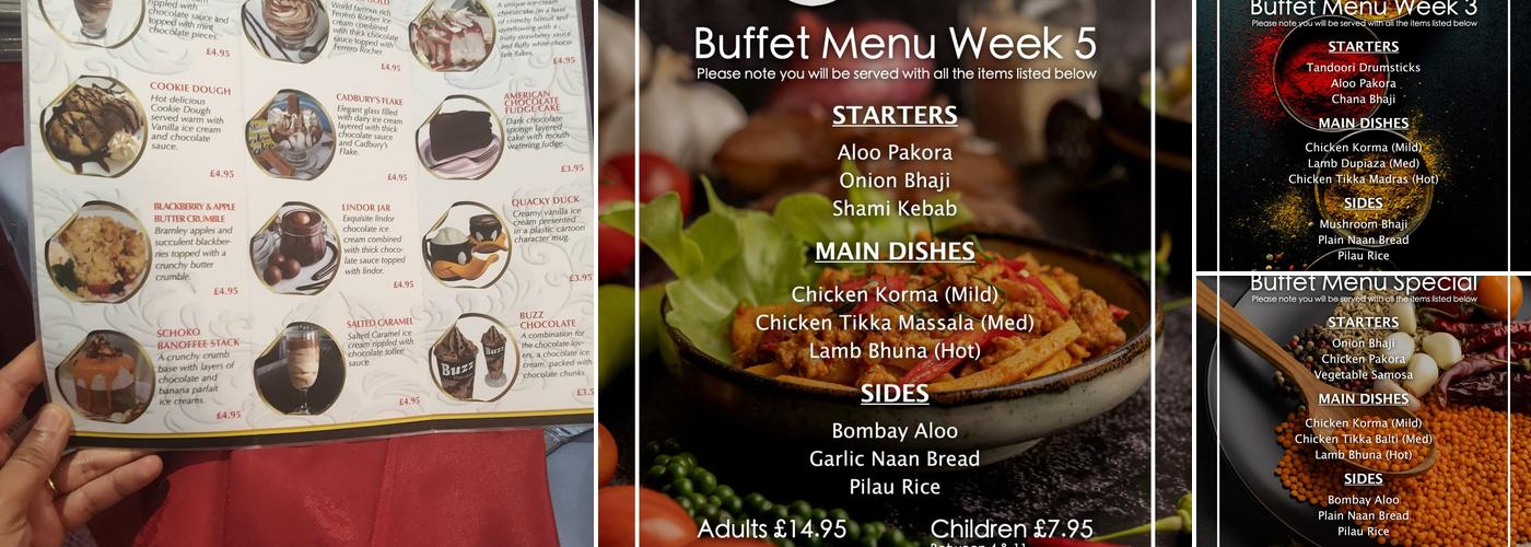 Akash Indian Brasserie Menu