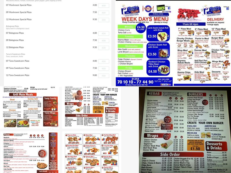 Tasty Village Darwen Menu