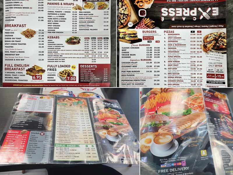 Cafe Express Menu