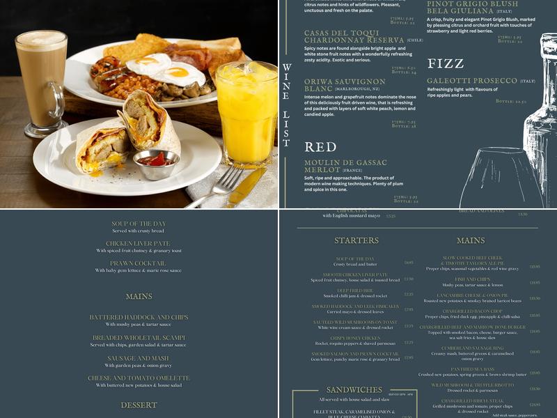 White Bear Inn, Nelson Menu