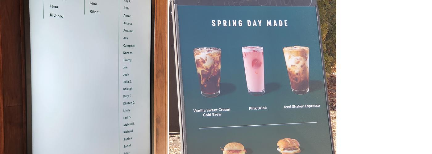 Starbucks Menu