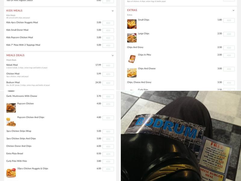 Bodrum Takeaway Menu