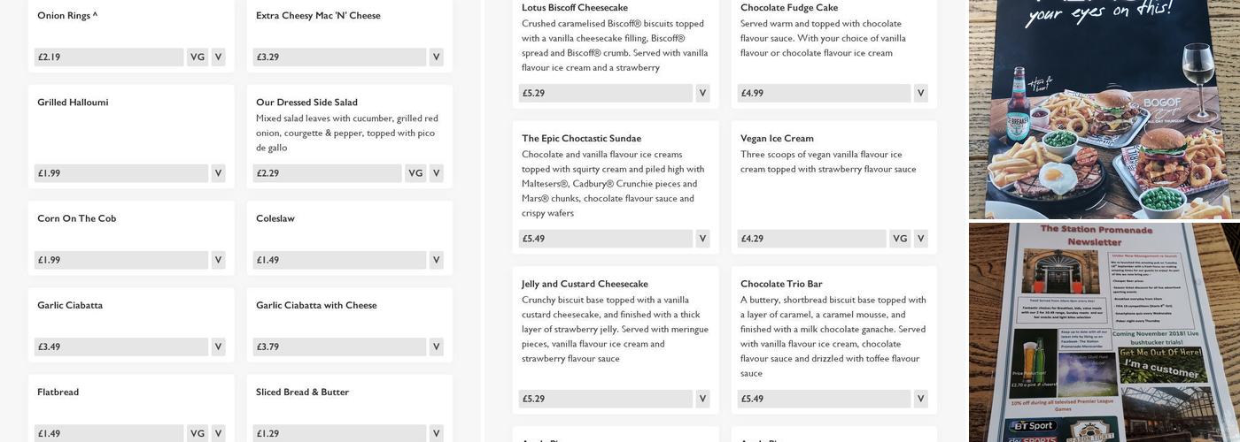 Station Promenade Menu
