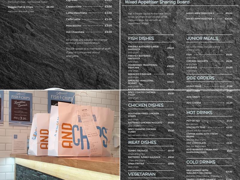 Atkinsons Fish & Chips Menu