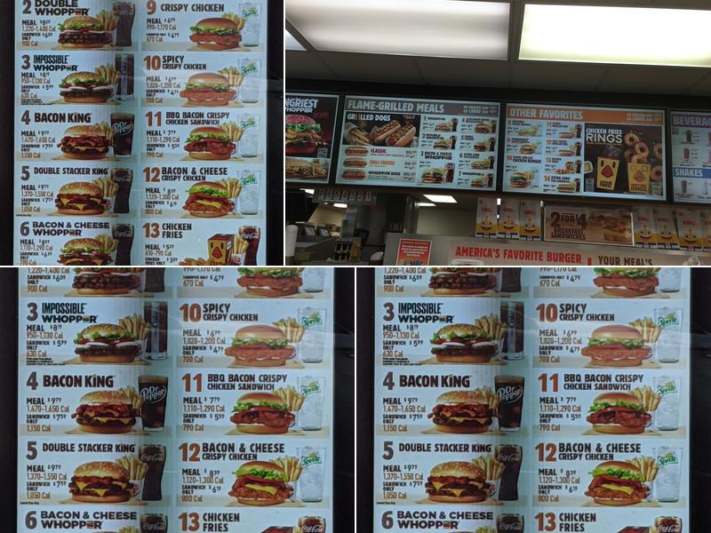 Burger King Menu