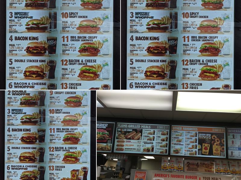 Burger King Menu