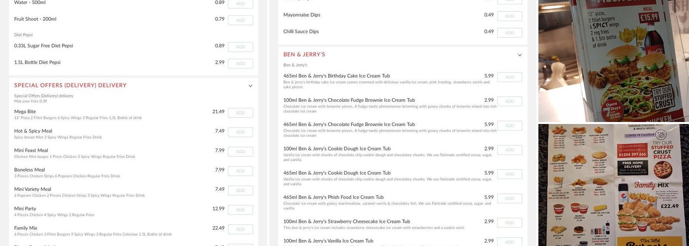 Freddys Chicken Menu