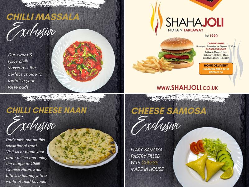 Shaha Joli Menu