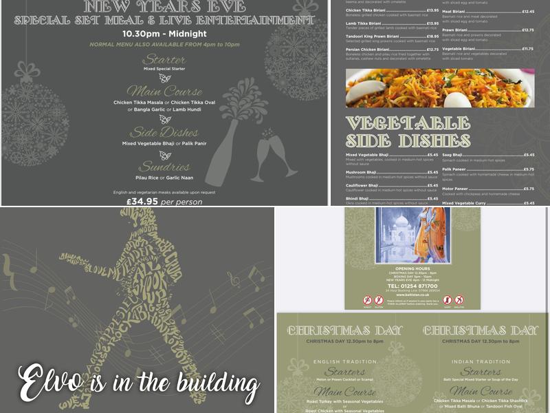 Balti Stan Menu