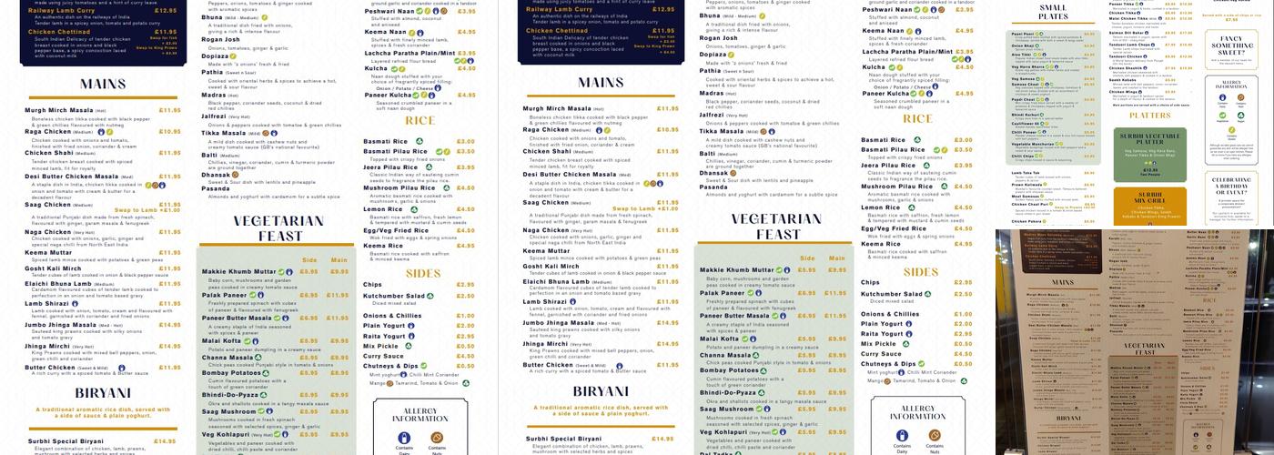 Sai Surbhi, Fulwood Preston Menu