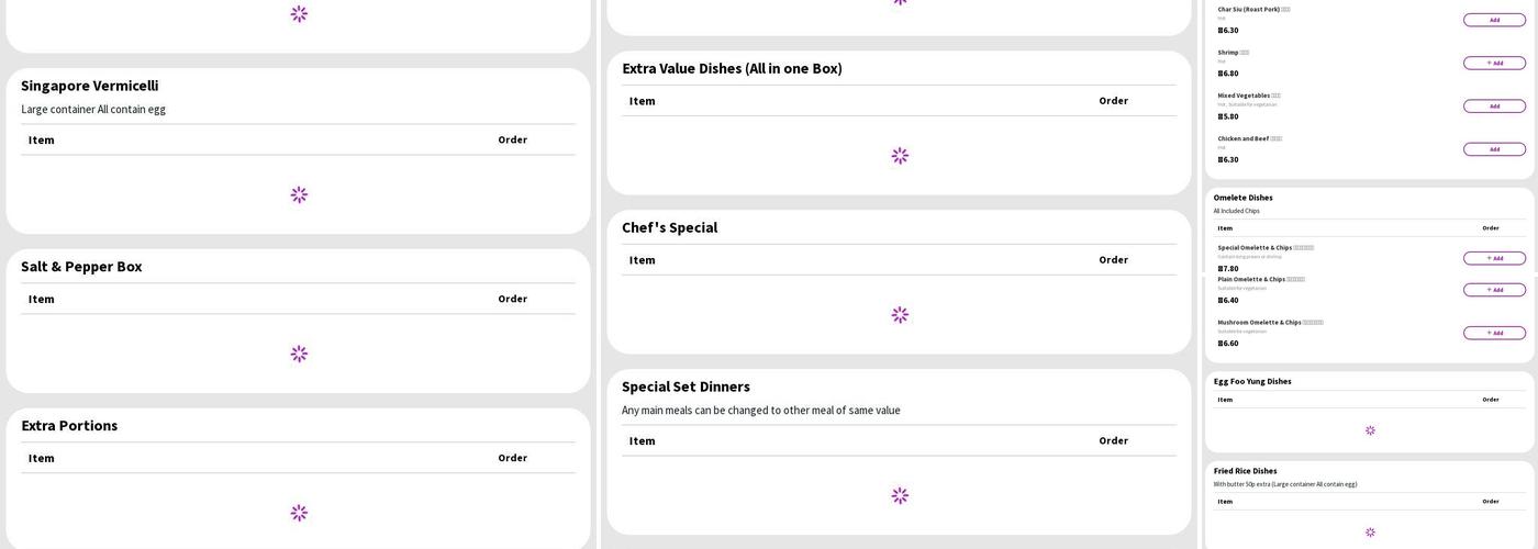 Ariel Open Kitchen (Golden Star) Menu