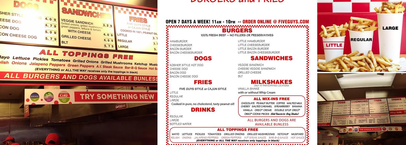 Five Guys Menu