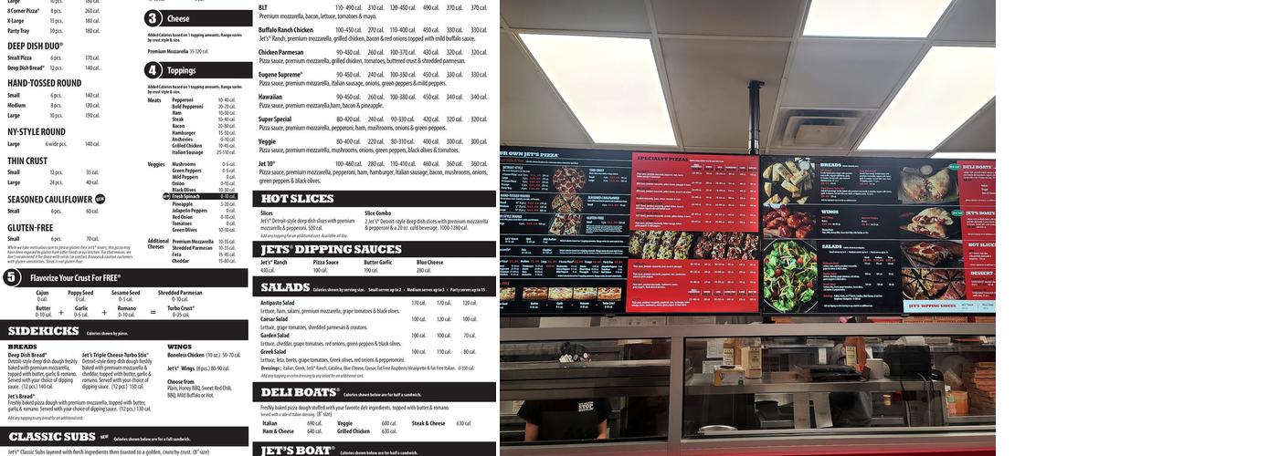 Jet's Pizza Menu