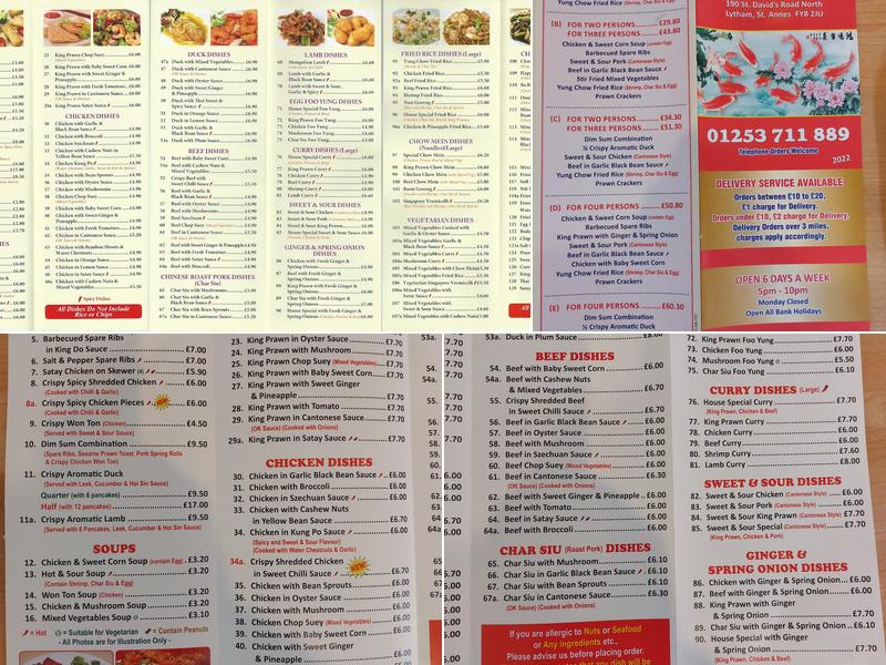 Peking Express Menu