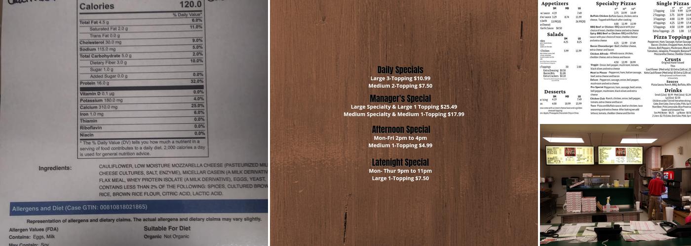 Pizza Pro Clarksville Menu