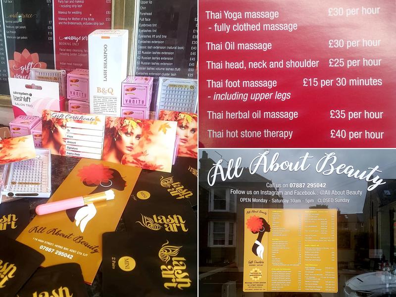 All About Beauty Menu