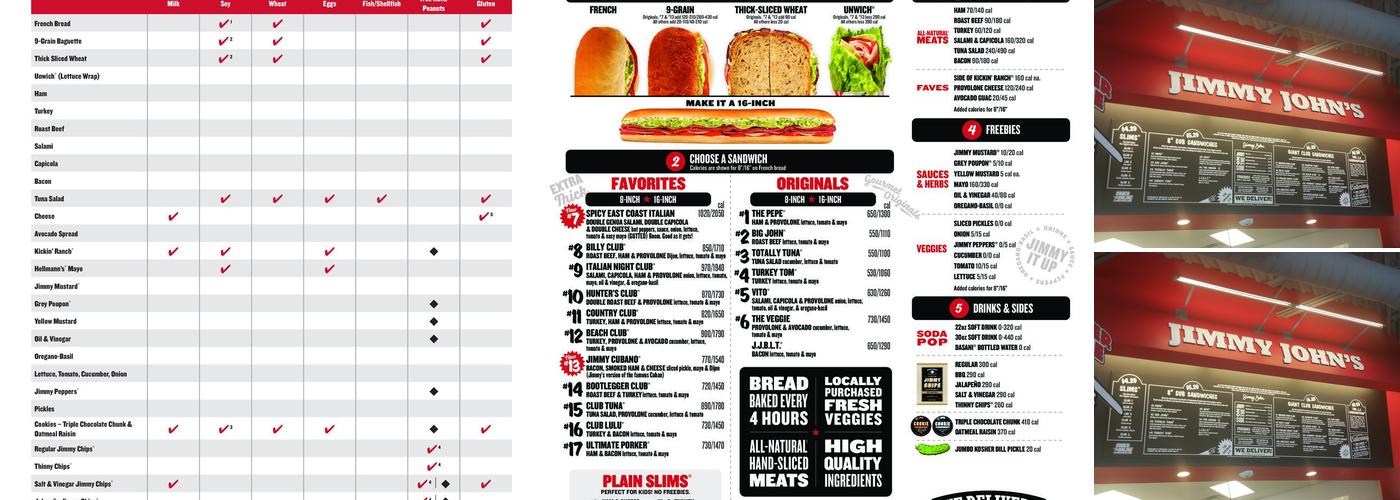 Jimmy John's Menu