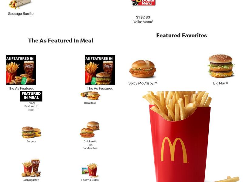 McDonald's Menu