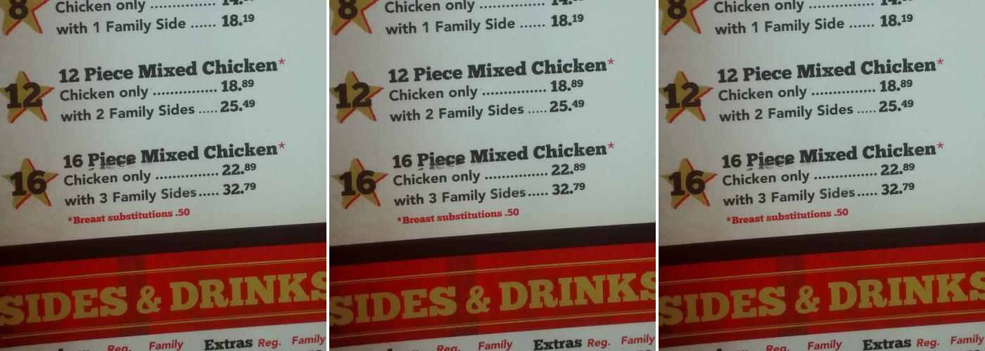 Chicken Express Menu