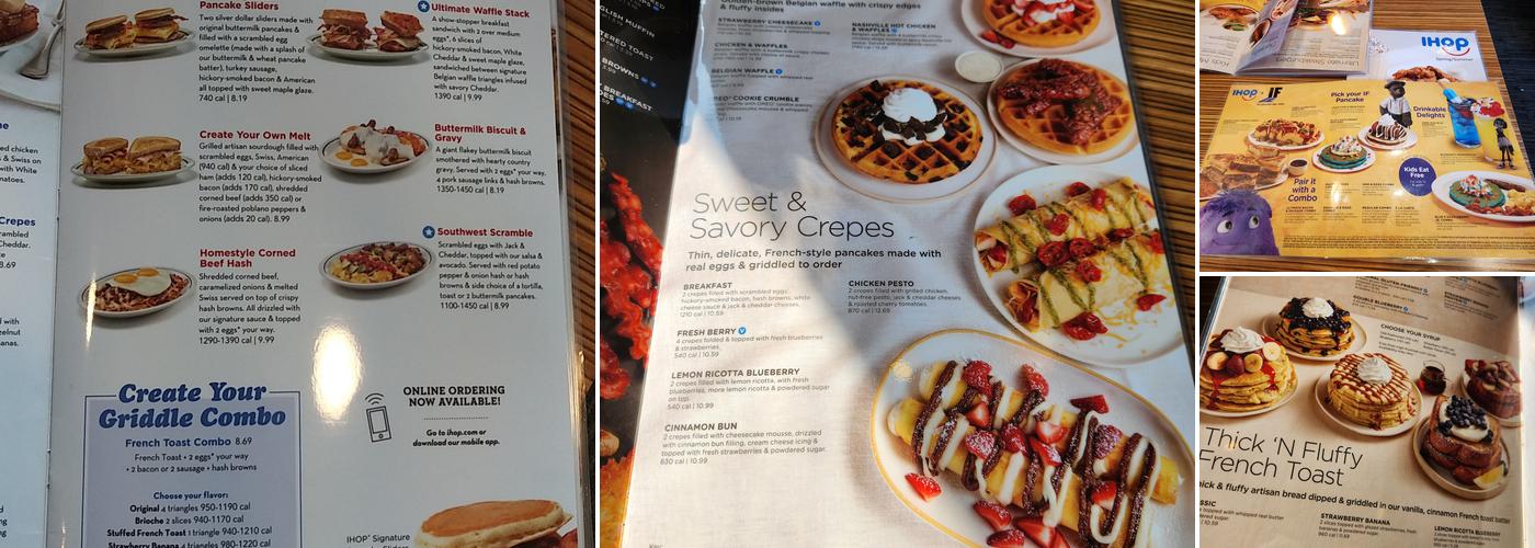 IHOP Menu