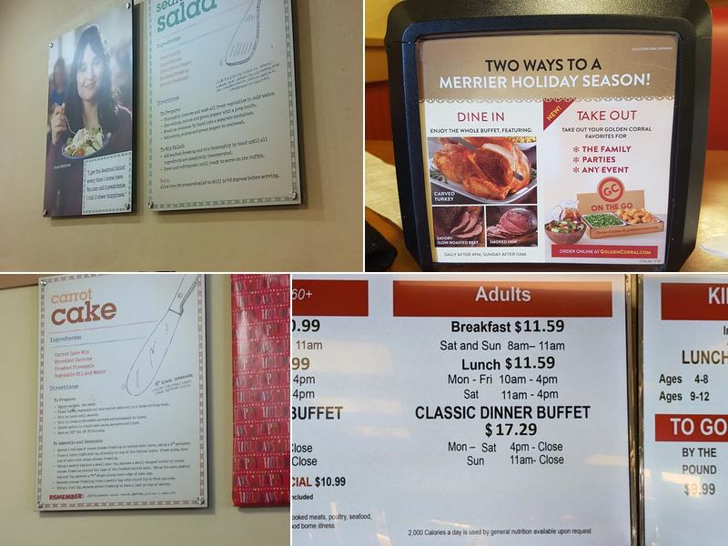 Golden Corral Buffet & Grill Menu
