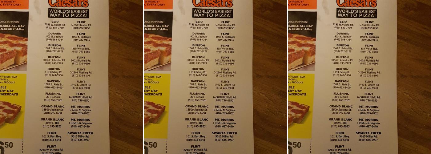 Little Caesars Pizza Menu